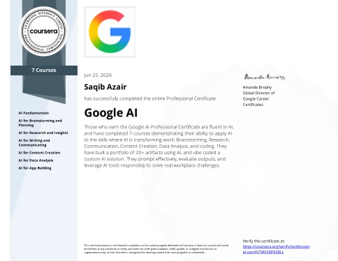 Google AI Certificate